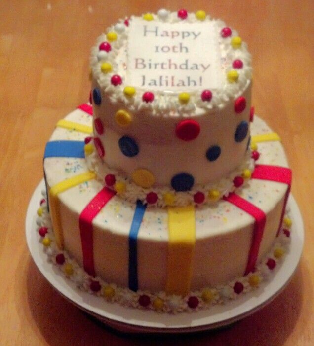 Simple Colorful Birthday Cake