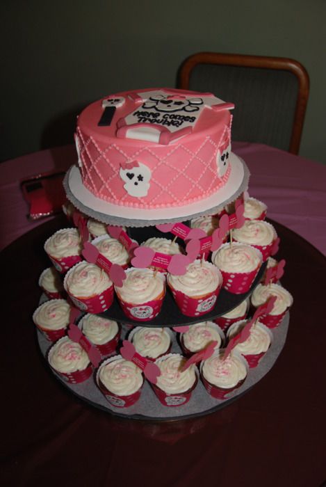 Skull Baby Shower Cake