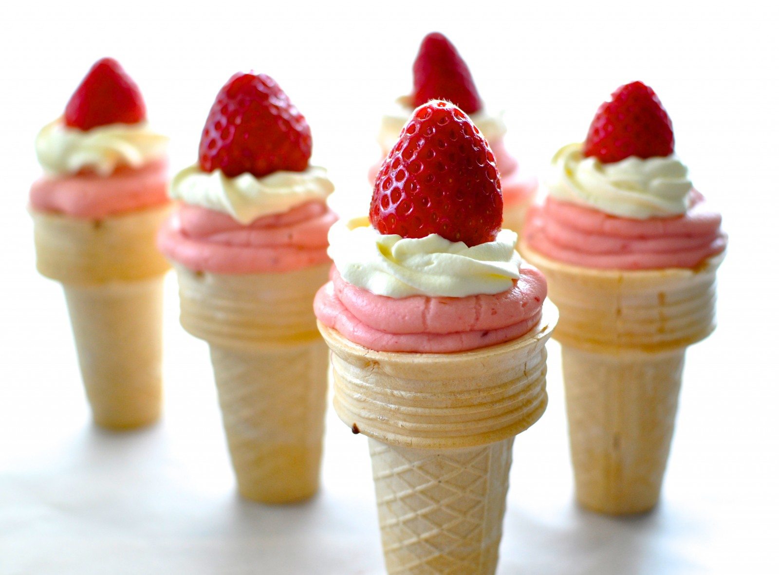 Strawberry Ice Cream Cone