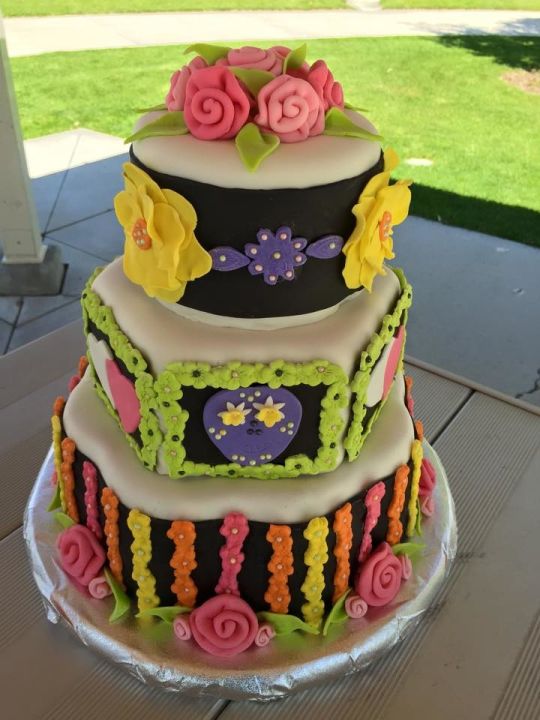 Sugar Skull Baby Shower Cake