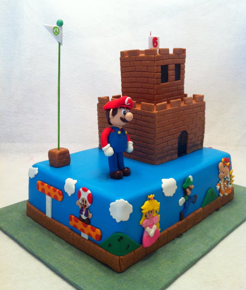 Super Mario Castle Cake