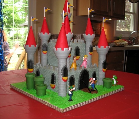 Super Mario Castle Cake