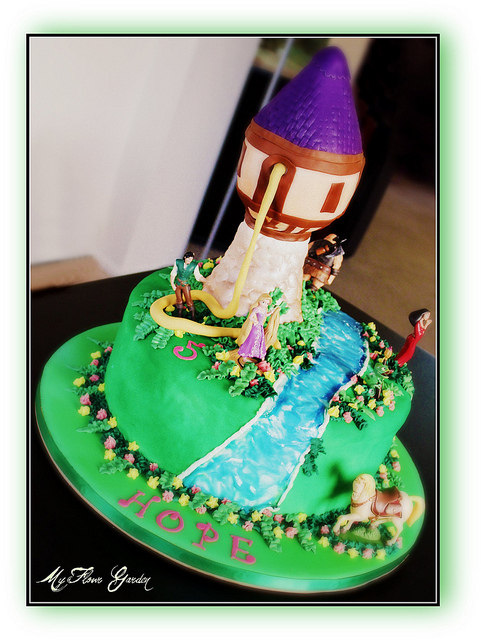 Tangled Theme Birthday Cake