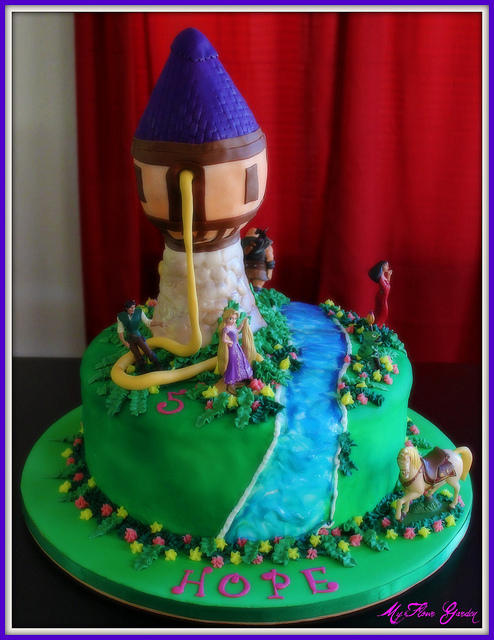 Tangled Theme Birthday Cake