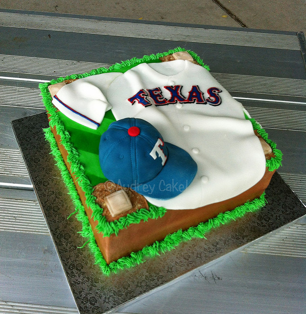 Texas Rangers Baseball Birthday Cake