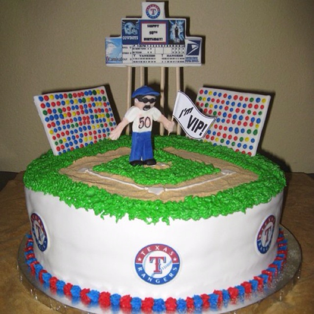 Texas Rangers Birthday Cake