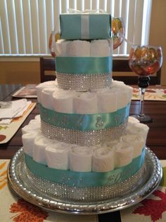 Tiffany and Co Diaper Cake