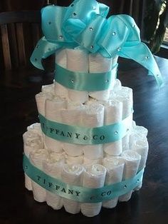 Tiffany Baby Shower Cake