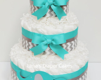 Tiffany Blue Baby Shower Cake