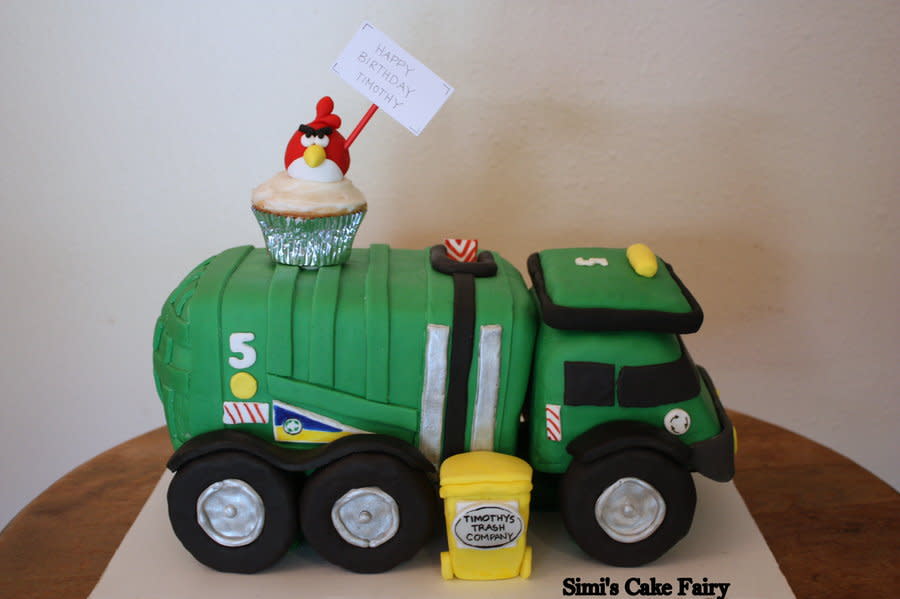 Trash Truck Birthday Cake