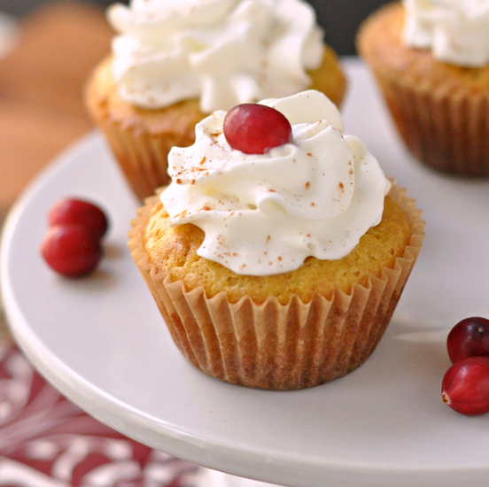 Vanilla Cupcakes with Whipped Cream Frosting