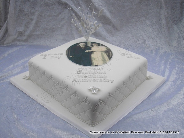 60th Diamond Anniversary Wedding Cake