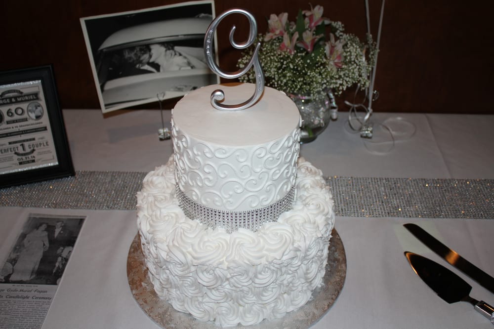 60th Diamond Anniversary Wedding Cake