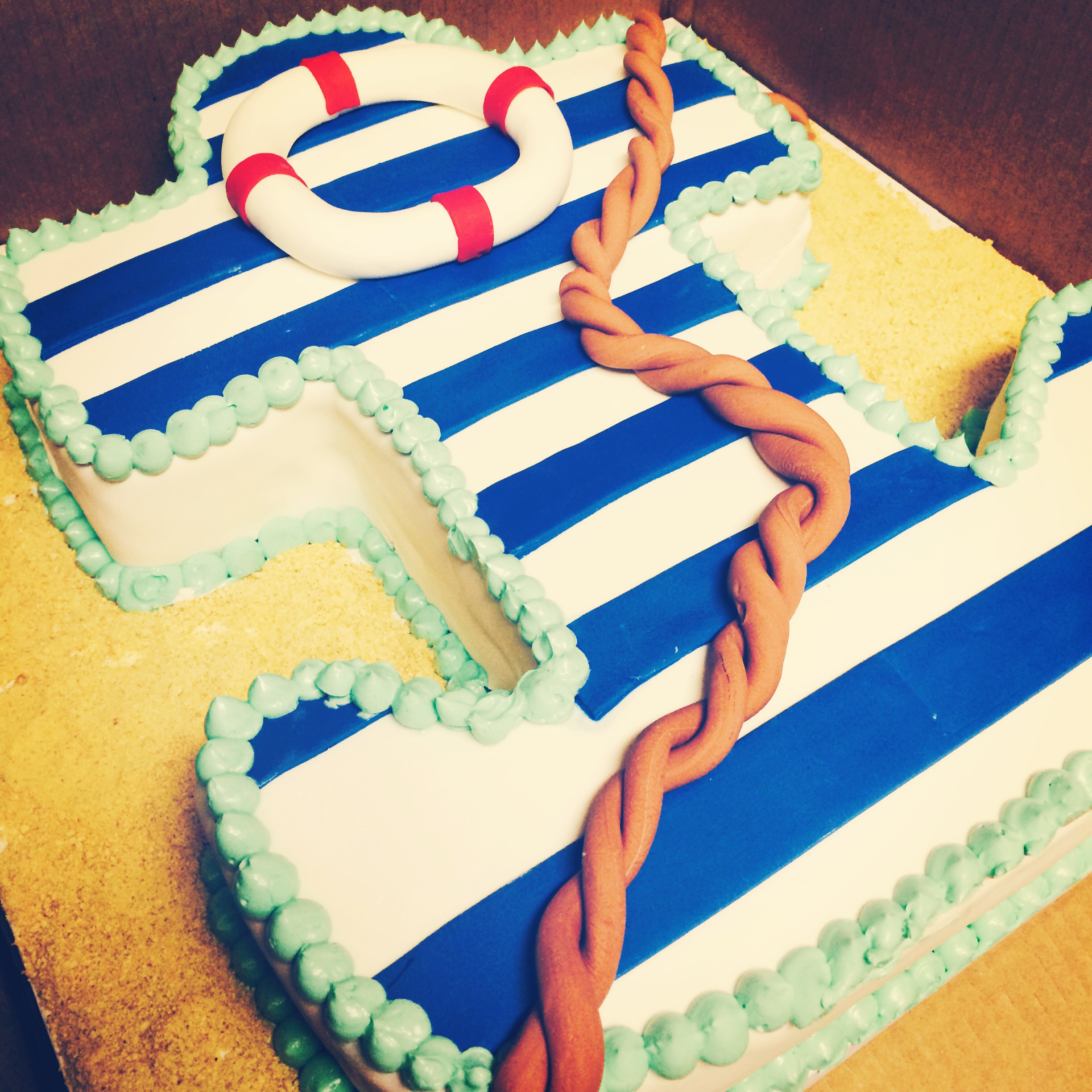 Ahoy Baby Shower Cake