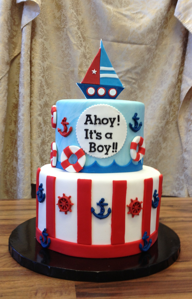 Ahoy It's a Boy Baby Shower Cake