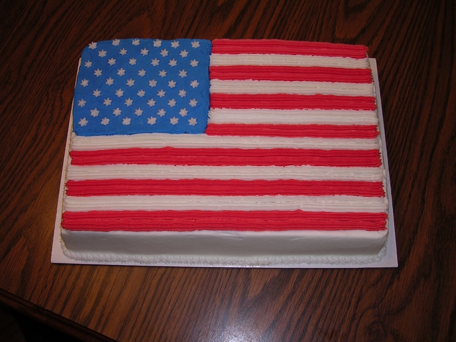 American Flag Birthday Cake