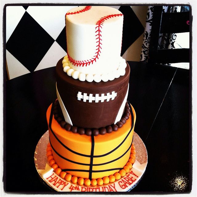 Baseball Basketball Football Cakes