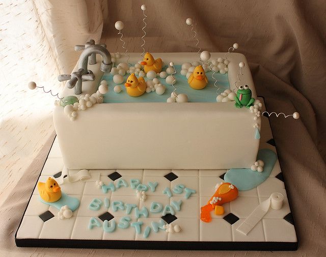 Bath Tub Rubber Ducky Cake