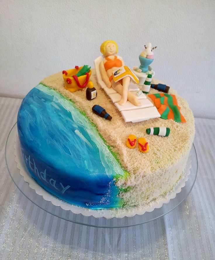 Beach Birthday Cake