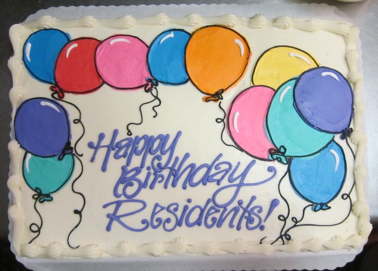 Birthday Cake with Buttercream Balloons