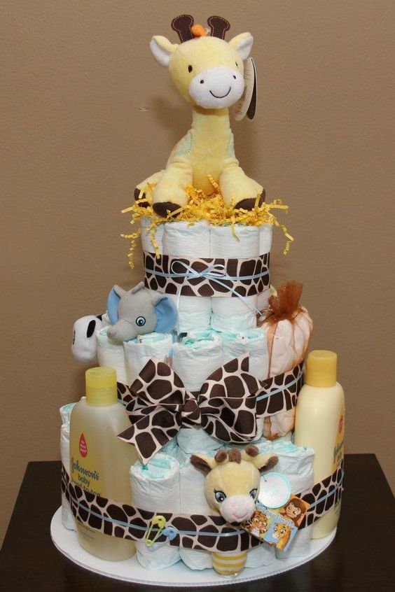 Boy Baby Shower Gift Diaper Cake