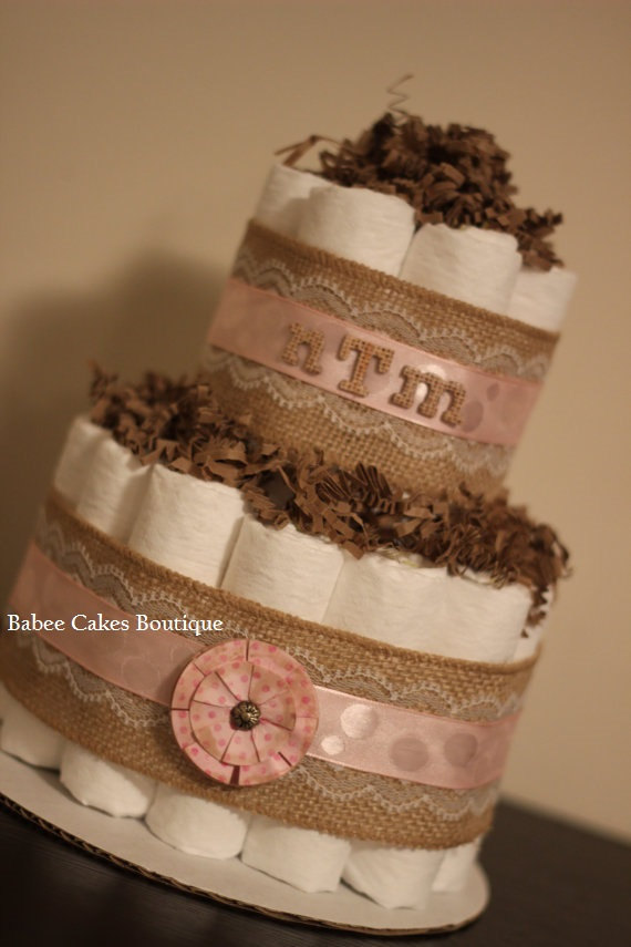 11 Photos of Baby Shower Cakes With Burlap