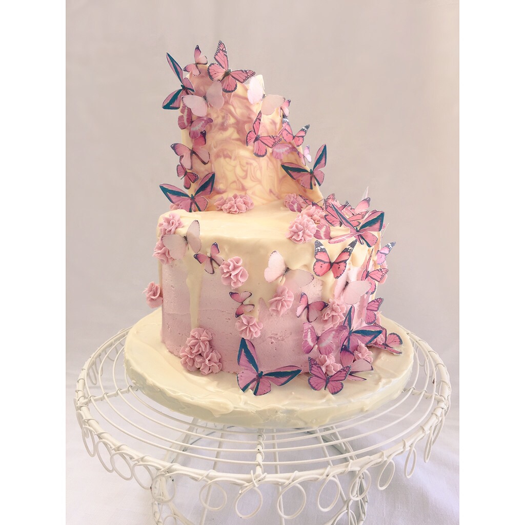 Buttercream Butterfly Cake