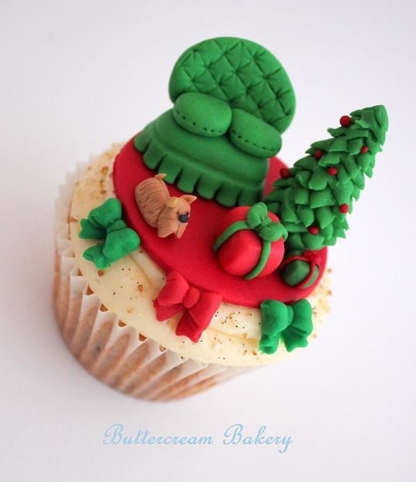 Buttercream Christmas Cupcakes