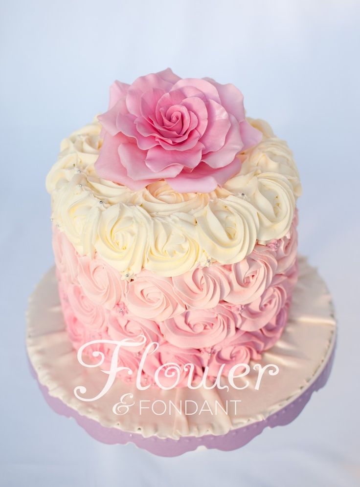 Buttercream Rose Swirl Cake