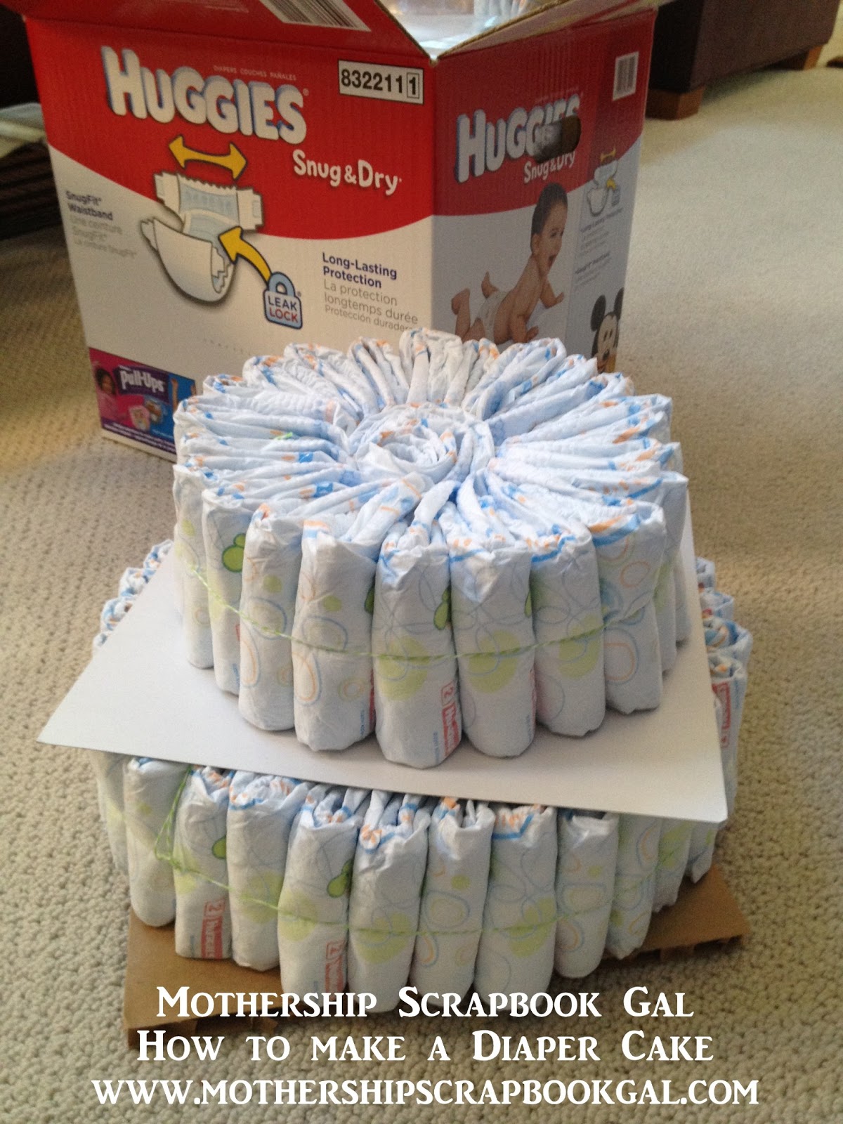 Cake Diaper Easy Instruction Baby Shower