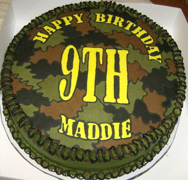 Camouflage Camo Birthday Cake