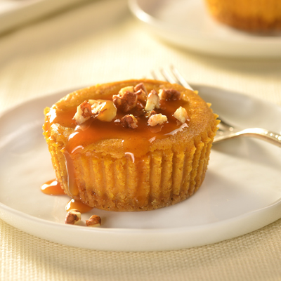 Caramel Pumpkin Cheesecake with Pecans