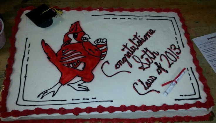 Cardinal Graduation Cake