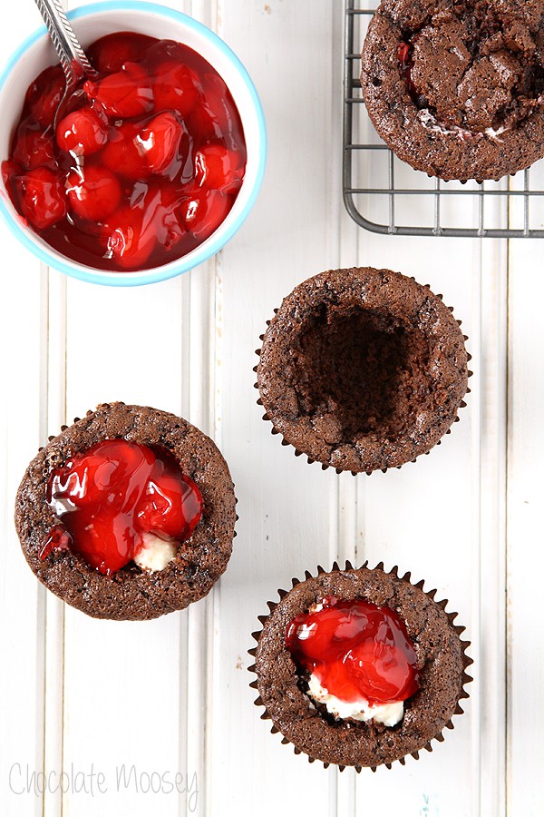 Cherry Cheesecake Stuffed Cupcakes