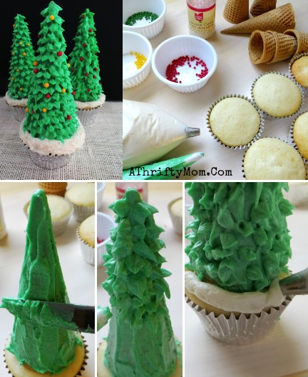 Christmas Trees Made Out of Ice Cream Cones