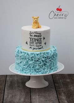 Classic Winnie the Pooh Baby Shower Cake