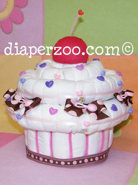 Cupcake Diaper Cake Instructions