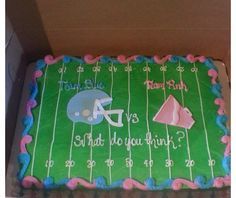 Custom Football Cheerleader Gender Reveal Invitation