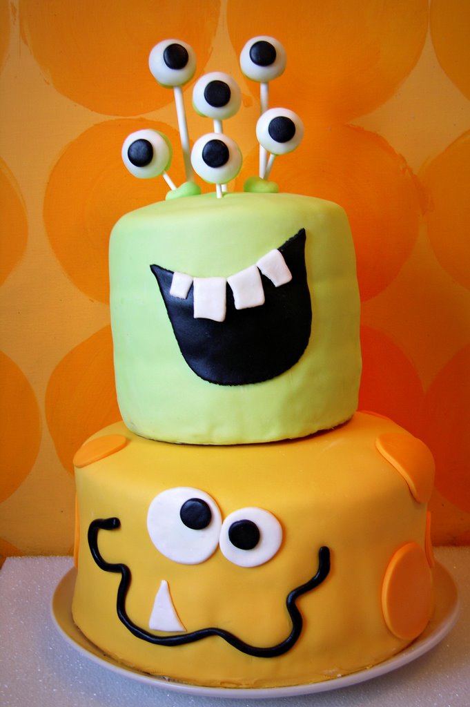 Cute Monster Birthday Cake