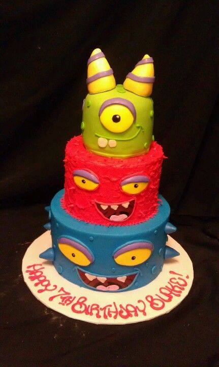 Cute Monster Birthday Cake