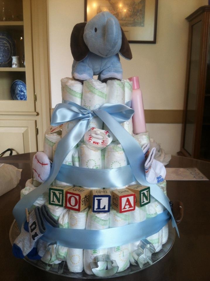 DIY Baby Boy Diaper Cake