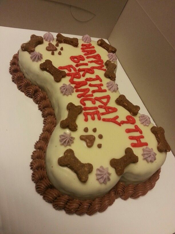 Dog Bone Shaped Birthday Cakes