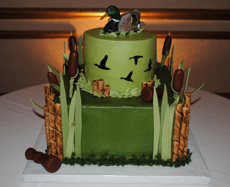 Duck Hunting Grooms Cake