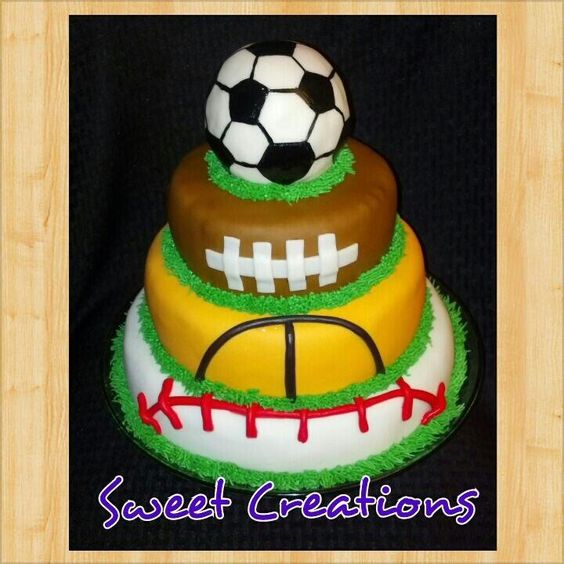 Fondant Cakes Basketball and Baseball