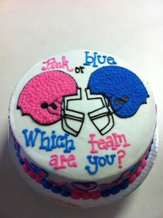 Football Gender Reveal Cake