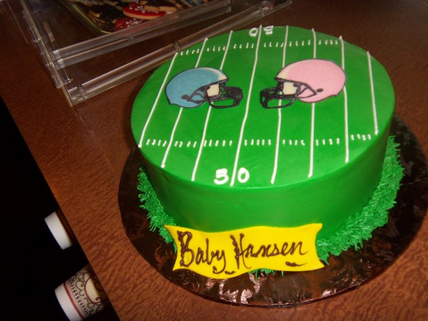 Football Gender Reveal Cake