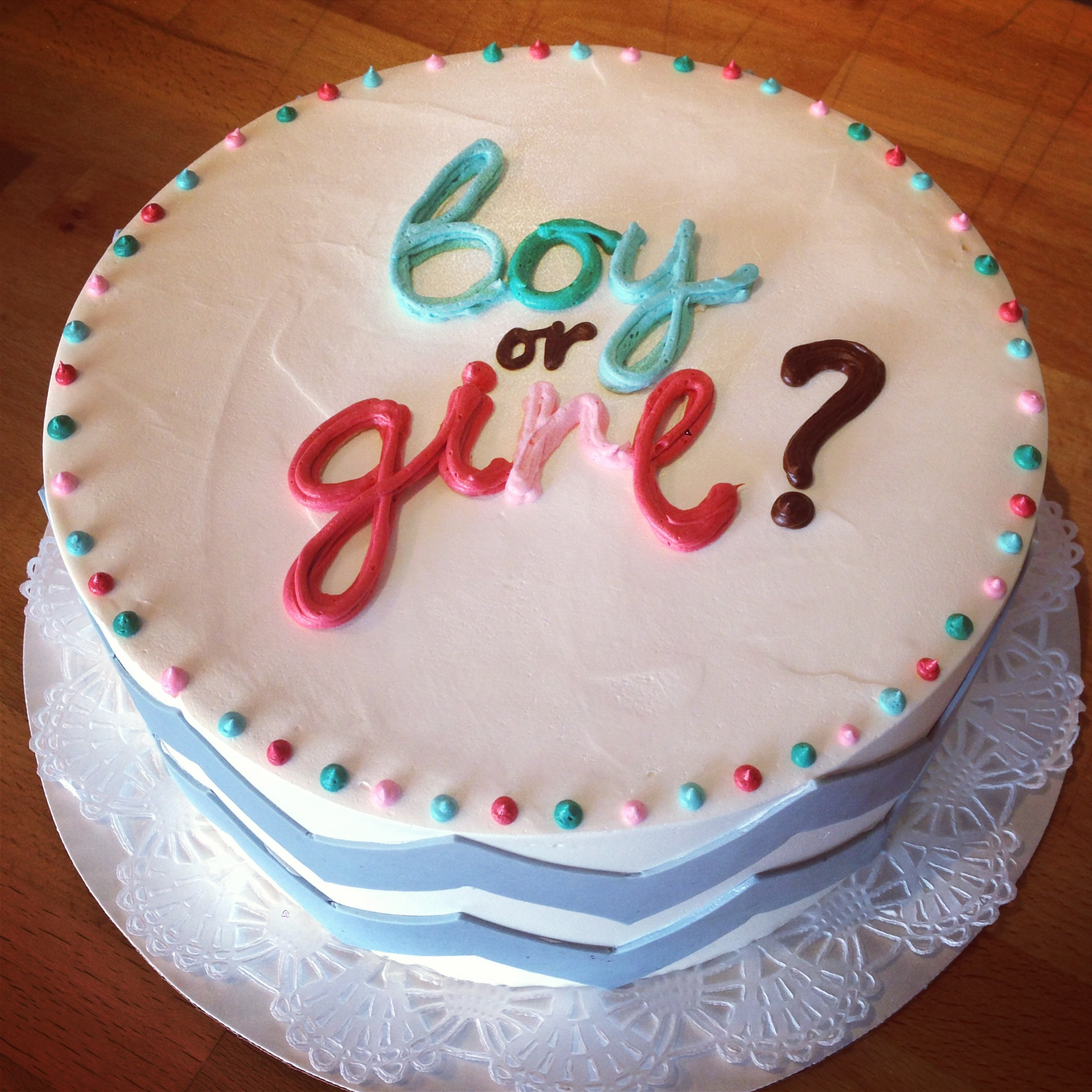 Gender Reveal Cake