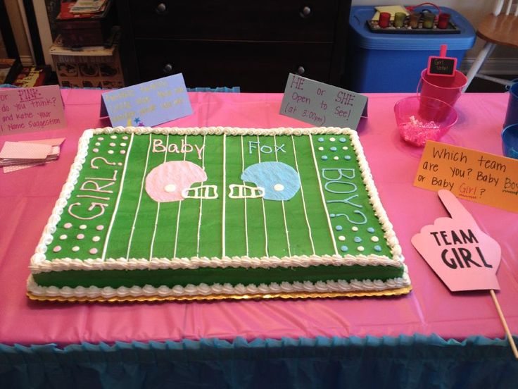 Gender Reveal Party Football Theme