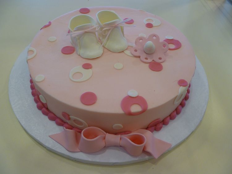 9 Photos of Circle Baby Shower Cakes