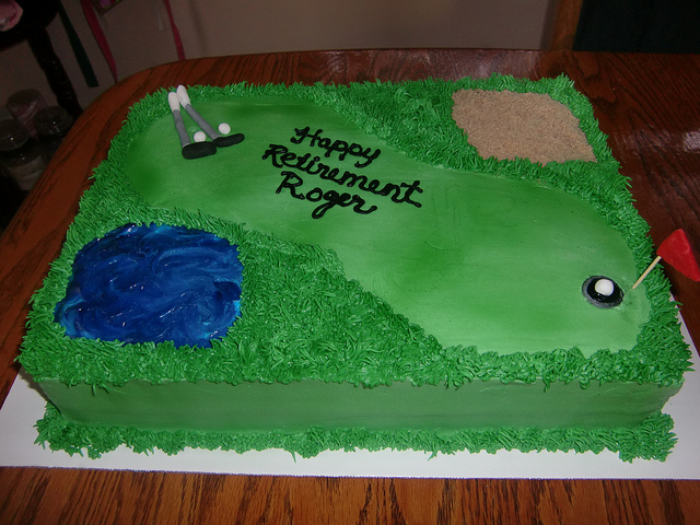 Golf Retirement Cake